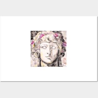 Dionysus Black and White Portrait Posters and Art